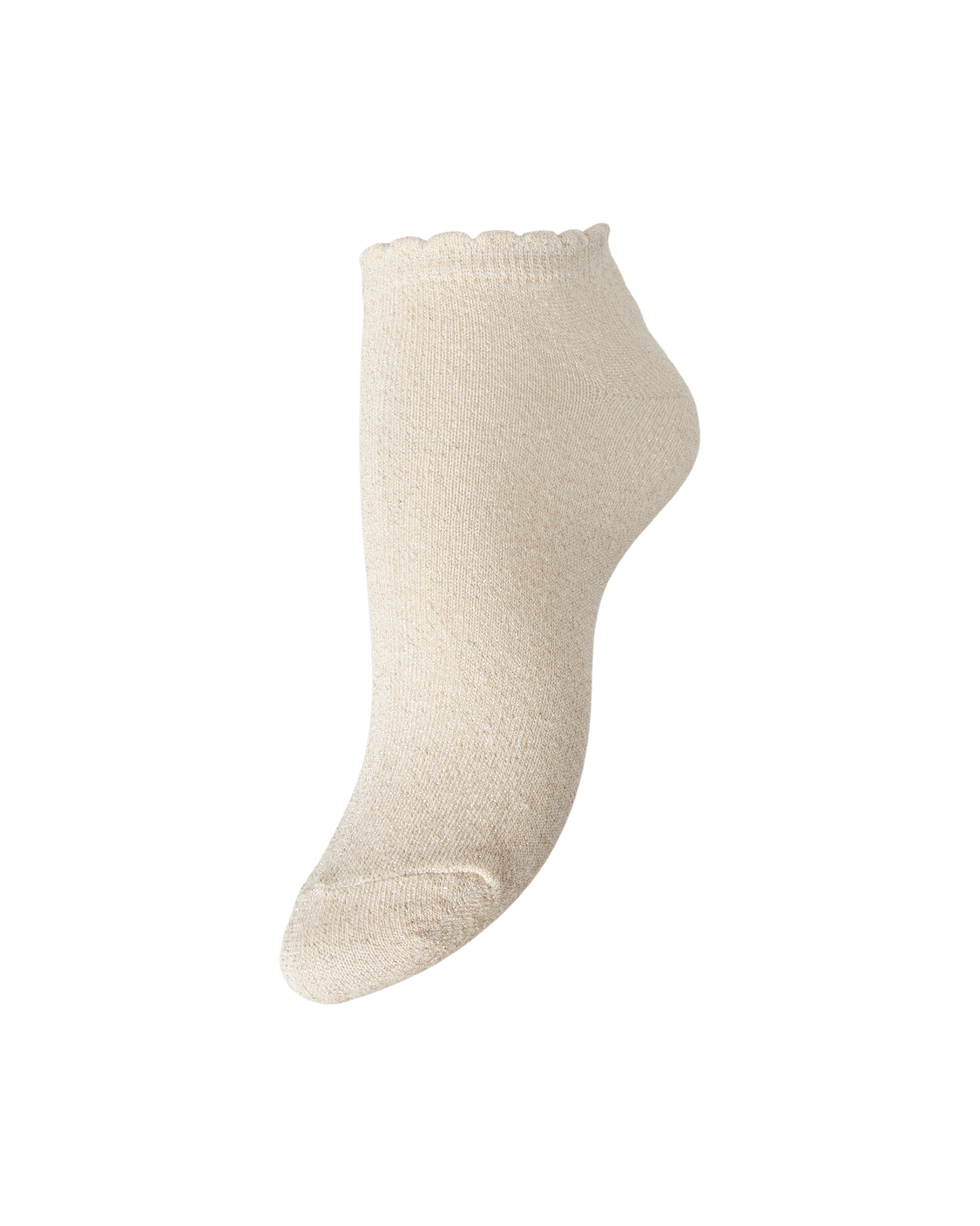 SEBBY GLITTER SNEAKER SOCK - BIRCH GOLD LUREX - Dinvintageshop
