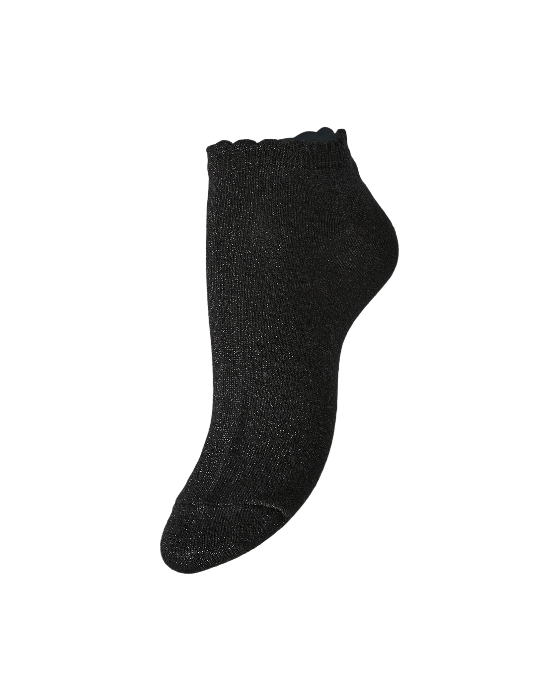 SEBBY GLITTER SNEAKER SOCK - BLACK LUREX - Dinvintageshop