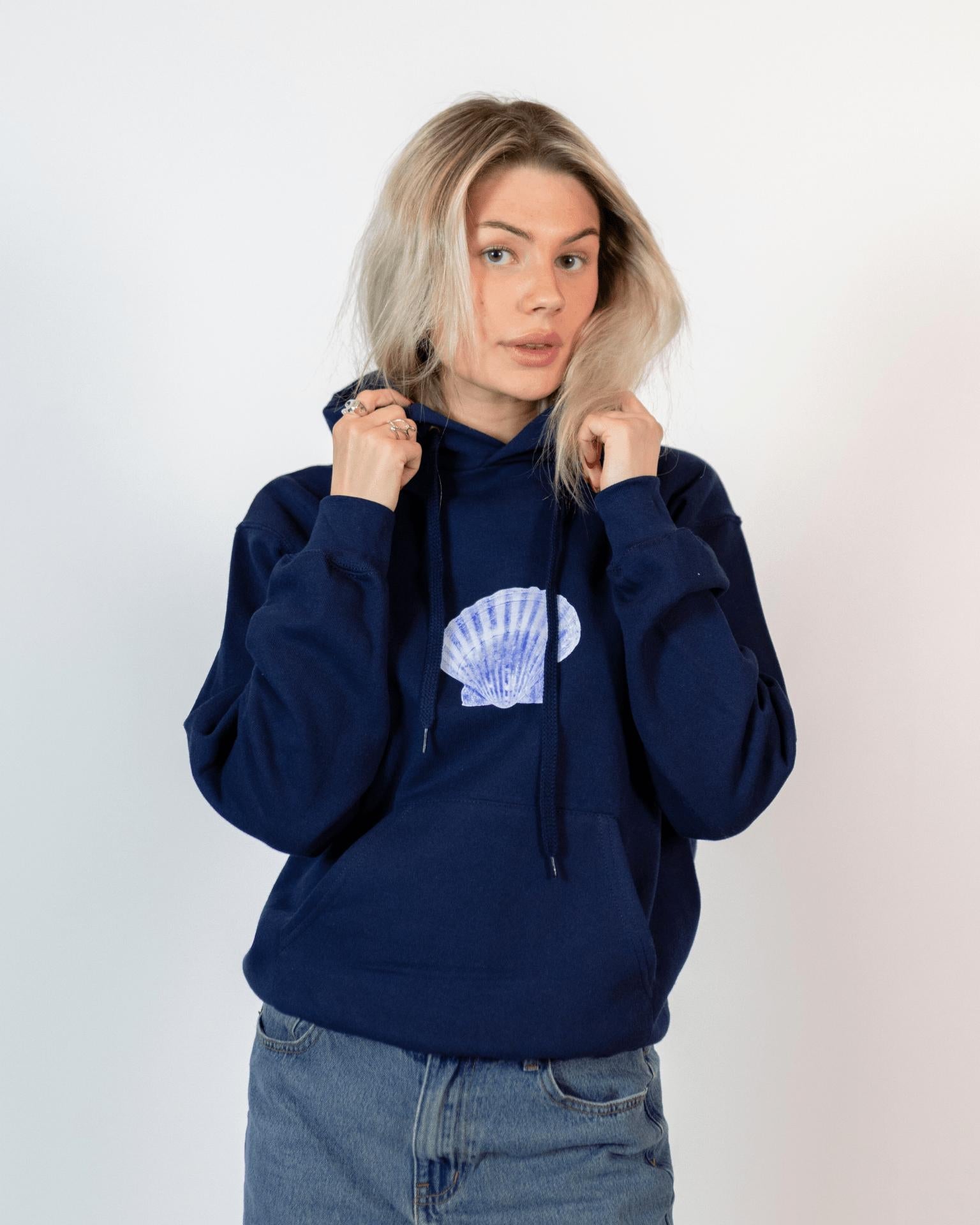 SHELLY (blue) HOODIE - NAVY