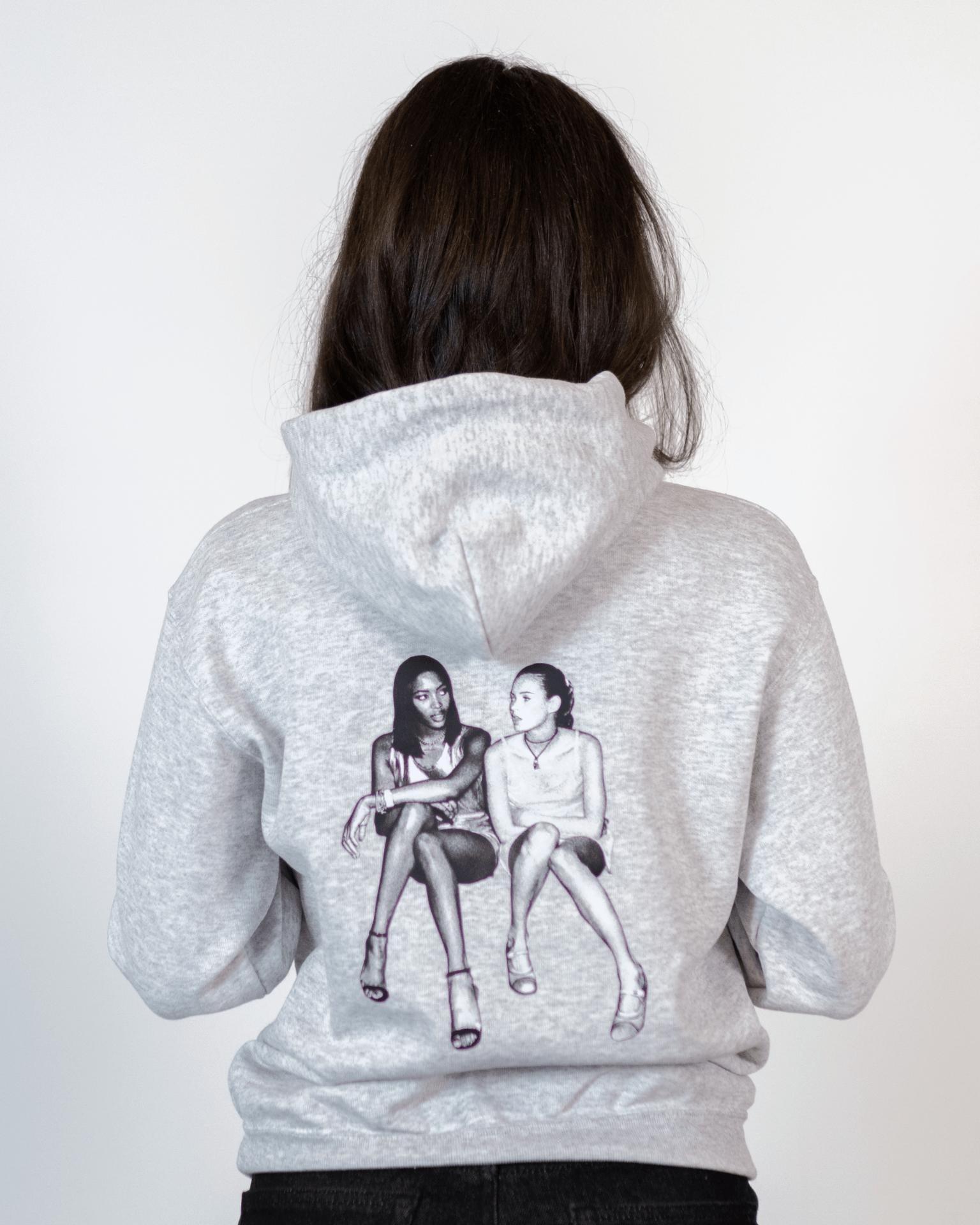 SUPERMODELS HOODIE (rygprint) - GREY