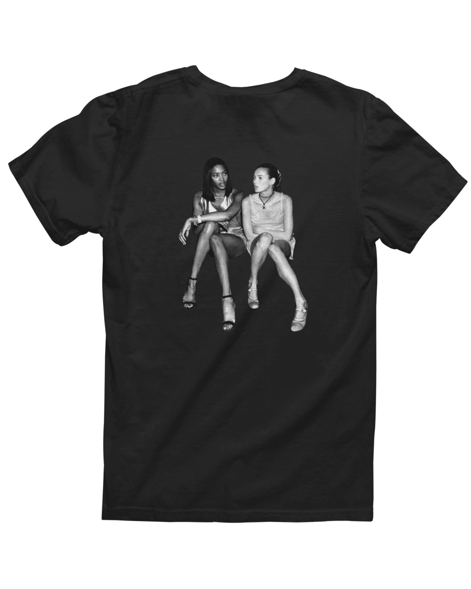 SUPERMODELS UNISEX T-SHIRT (rygprint) - BLACK