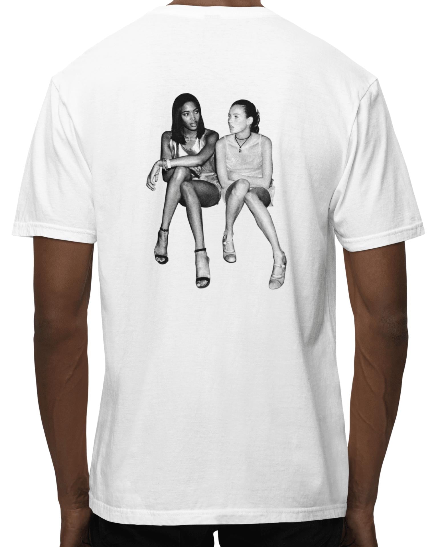 SUPERMODELS UNISEX T-SHIRT (rygprint) - WHITE