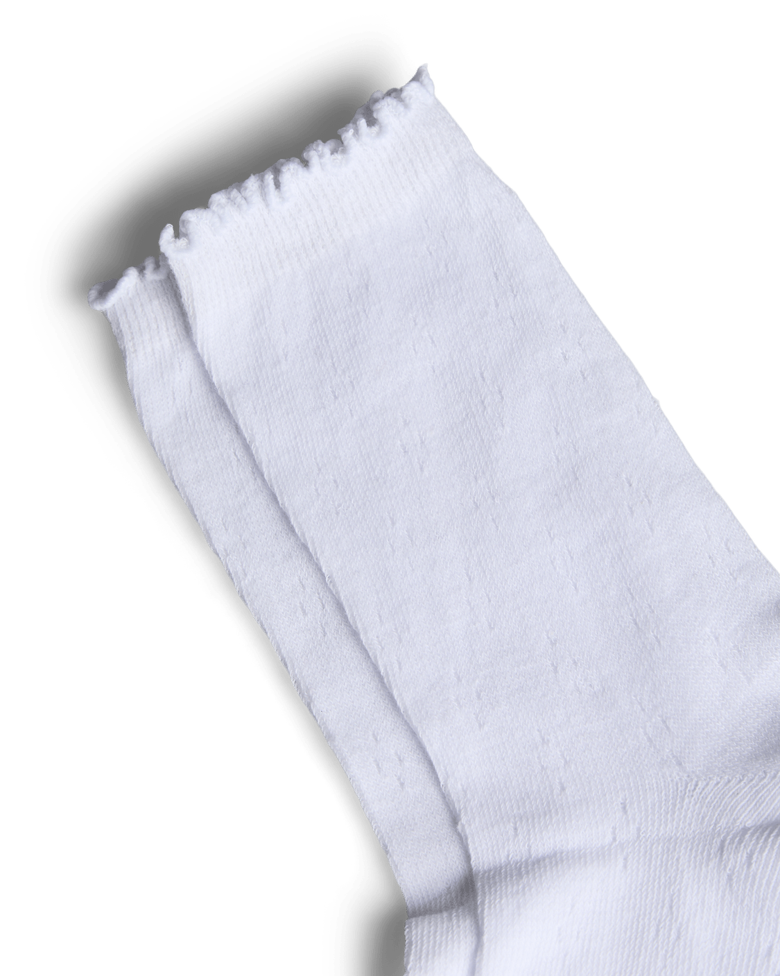 THERESE POINTELLE SOCKS - BRIGHT WHITE - Dinvintageshop