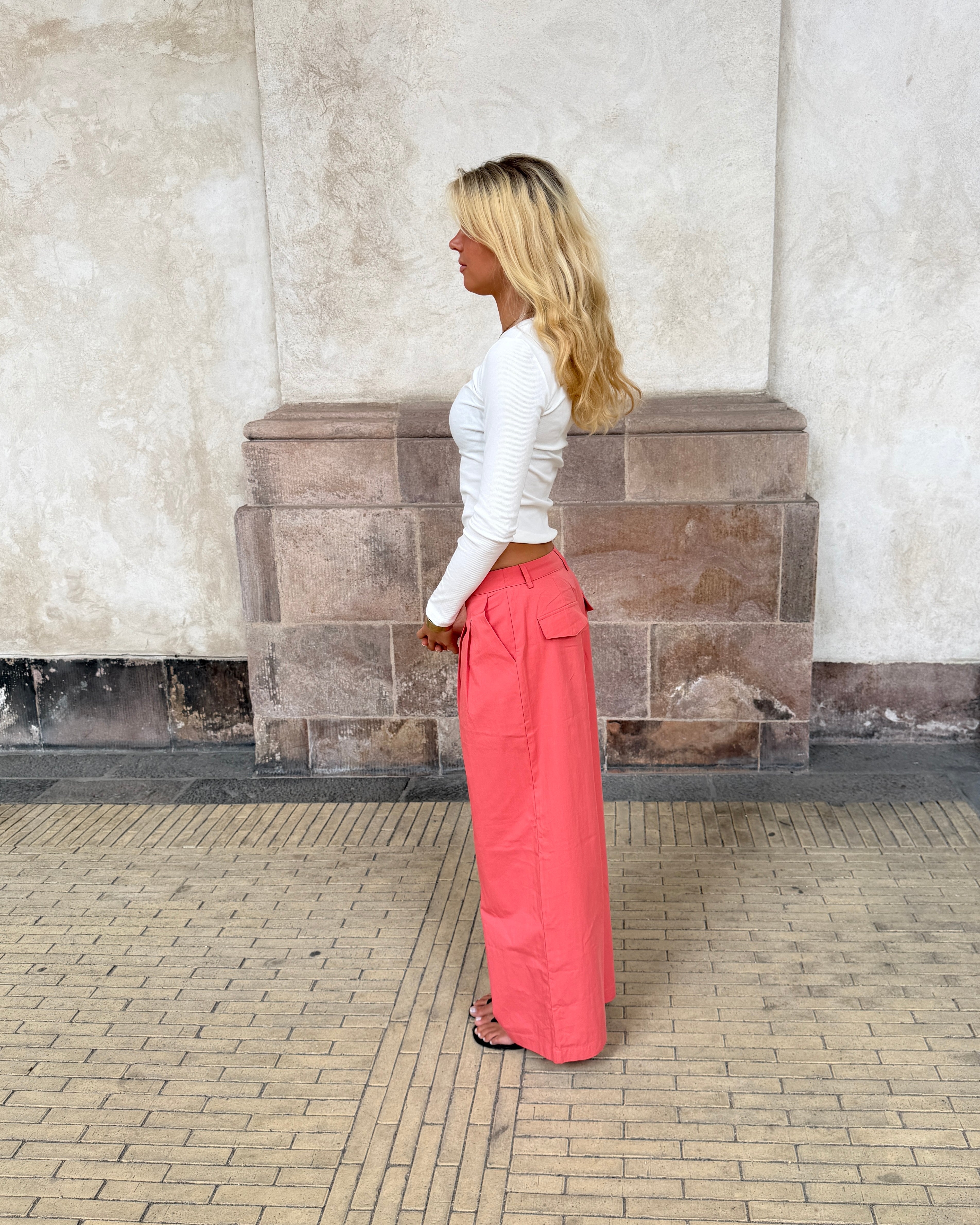 VICTORIA BAGGY PANT - CORAL