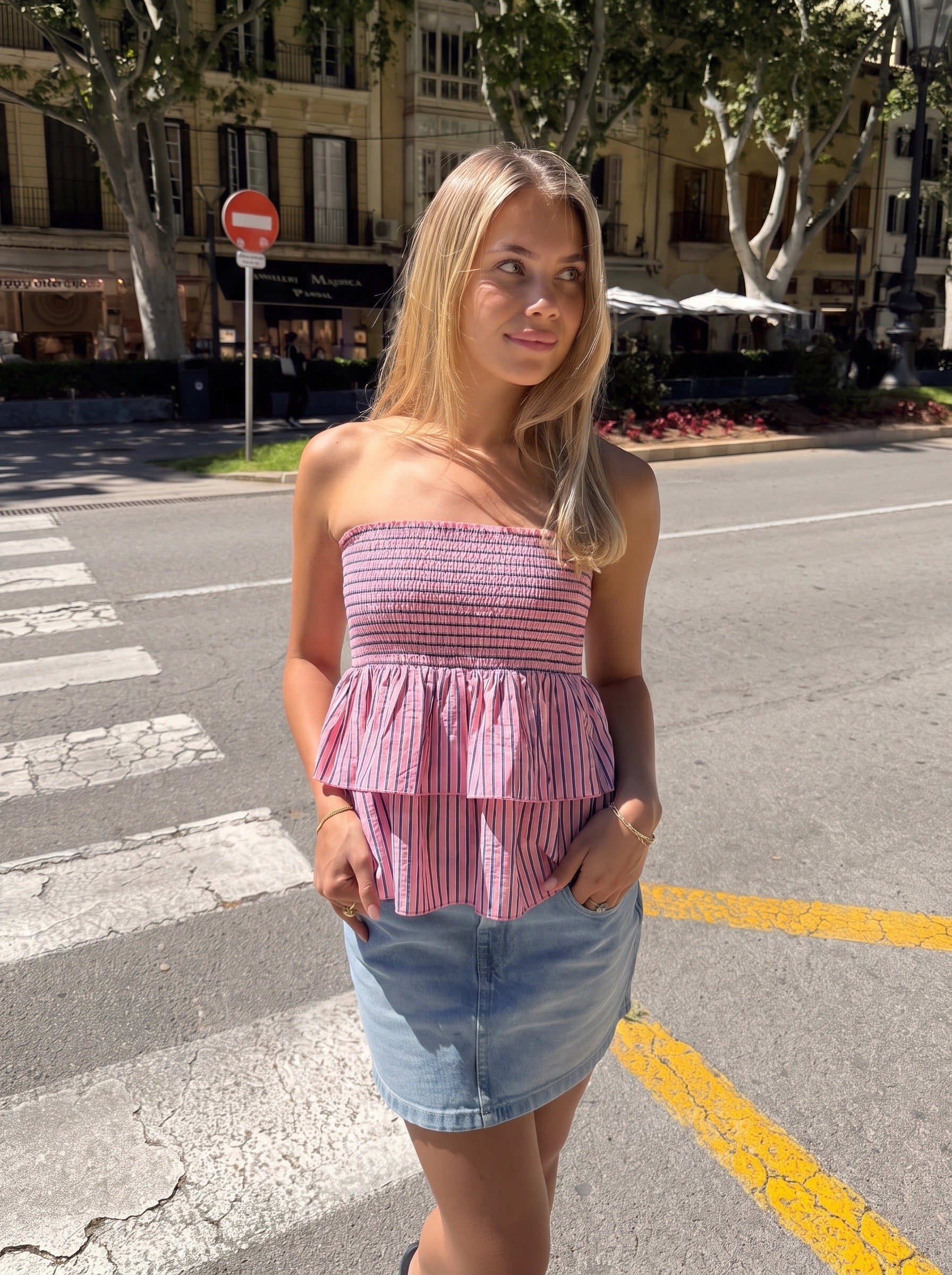 VIOLA RUFFLE TOP/SKIRT - CORAL