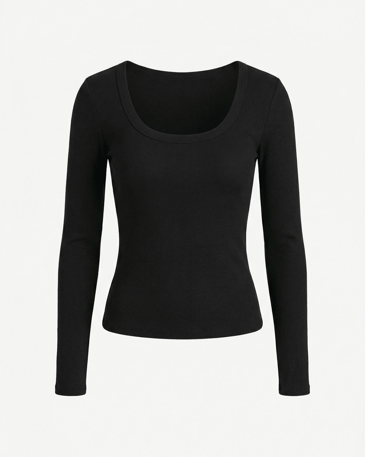 THEA LANGÆRMET T-SHIRT - BLACK