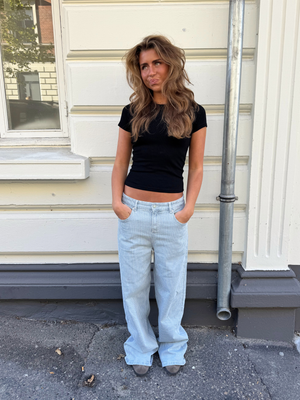 ALMA JEANS - LIGHT STRIPE (MIDWAIST)