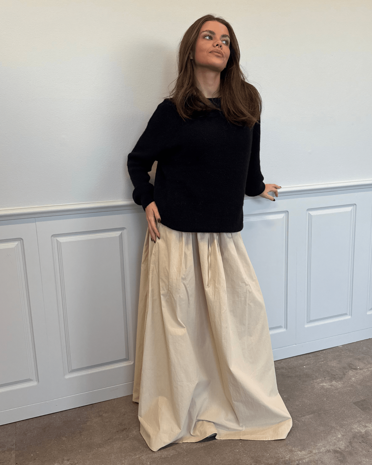 CARO MAXI SKIRT - BEIGE