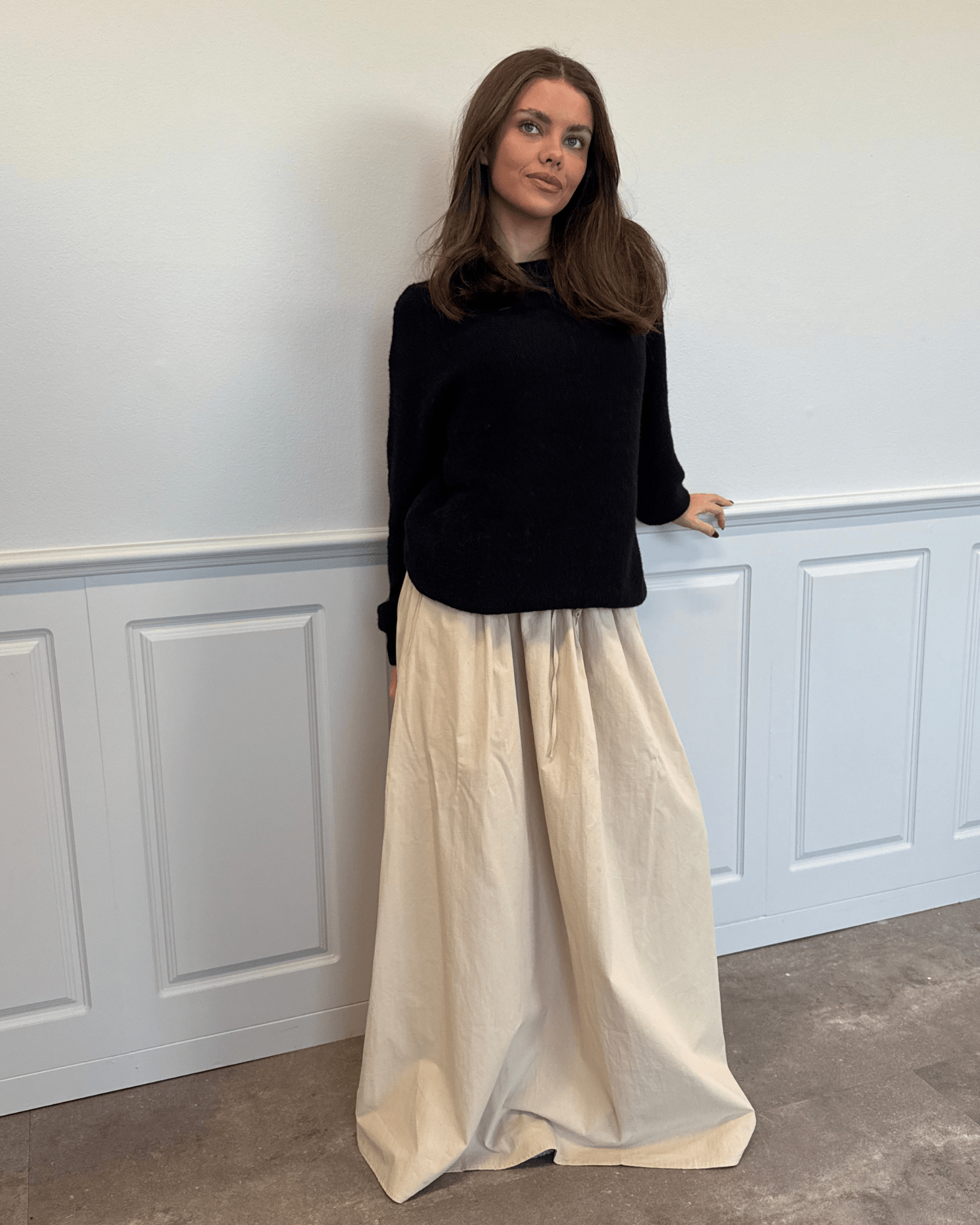 CARO MAXI SKIRT - BEIGE