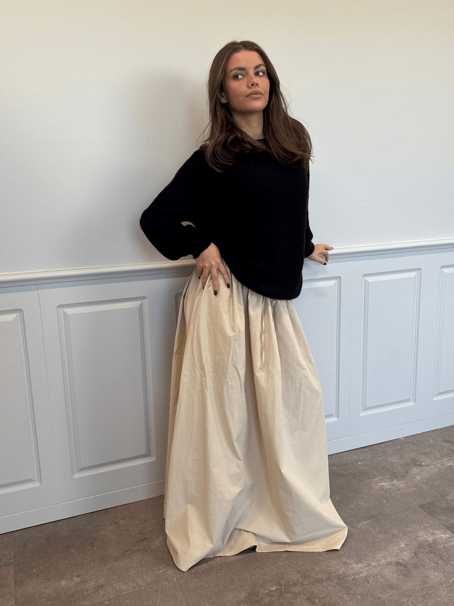 CARO MAXI SKIRT - BEIGE
