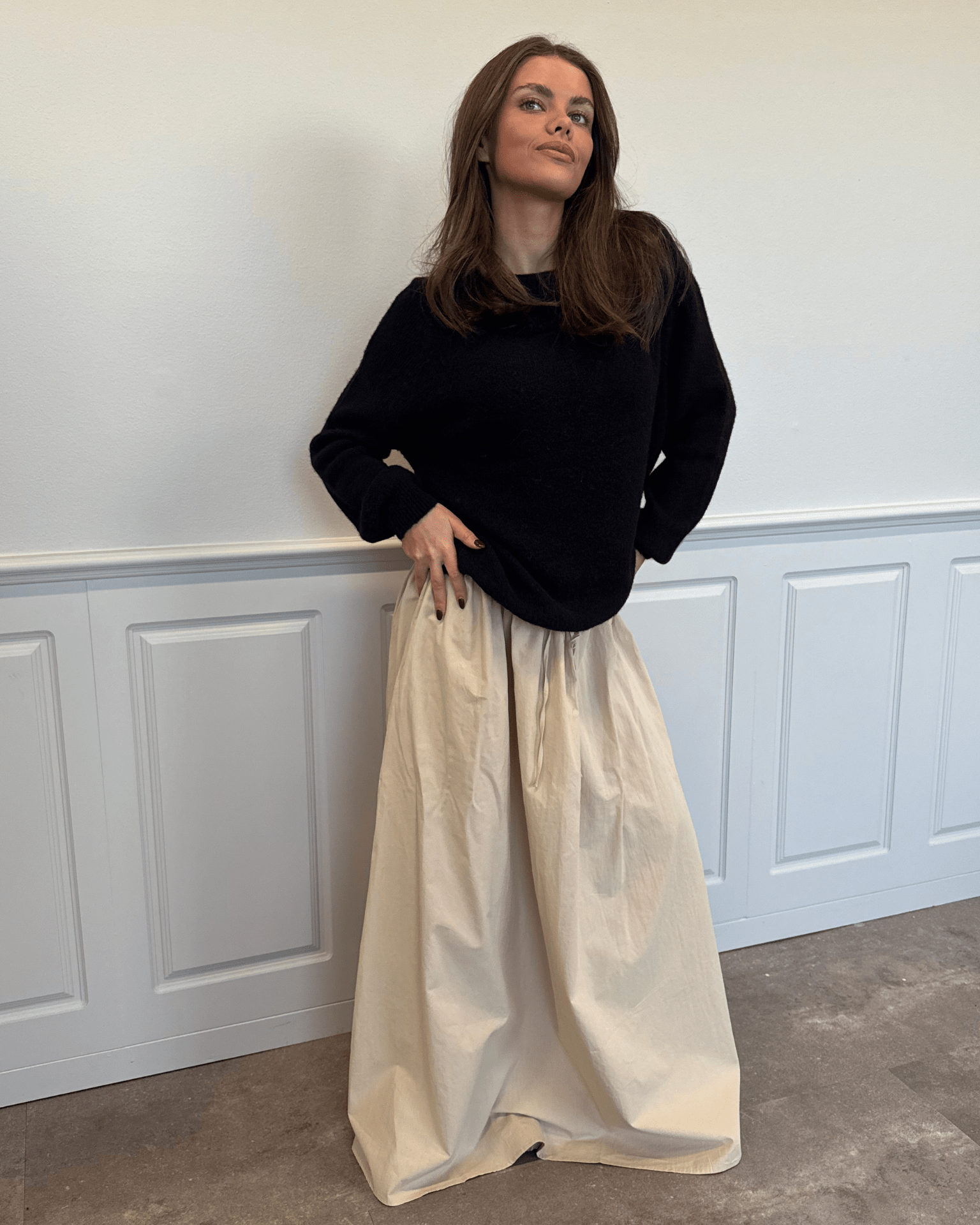 CARO MAXI SKIRT - BEIGE