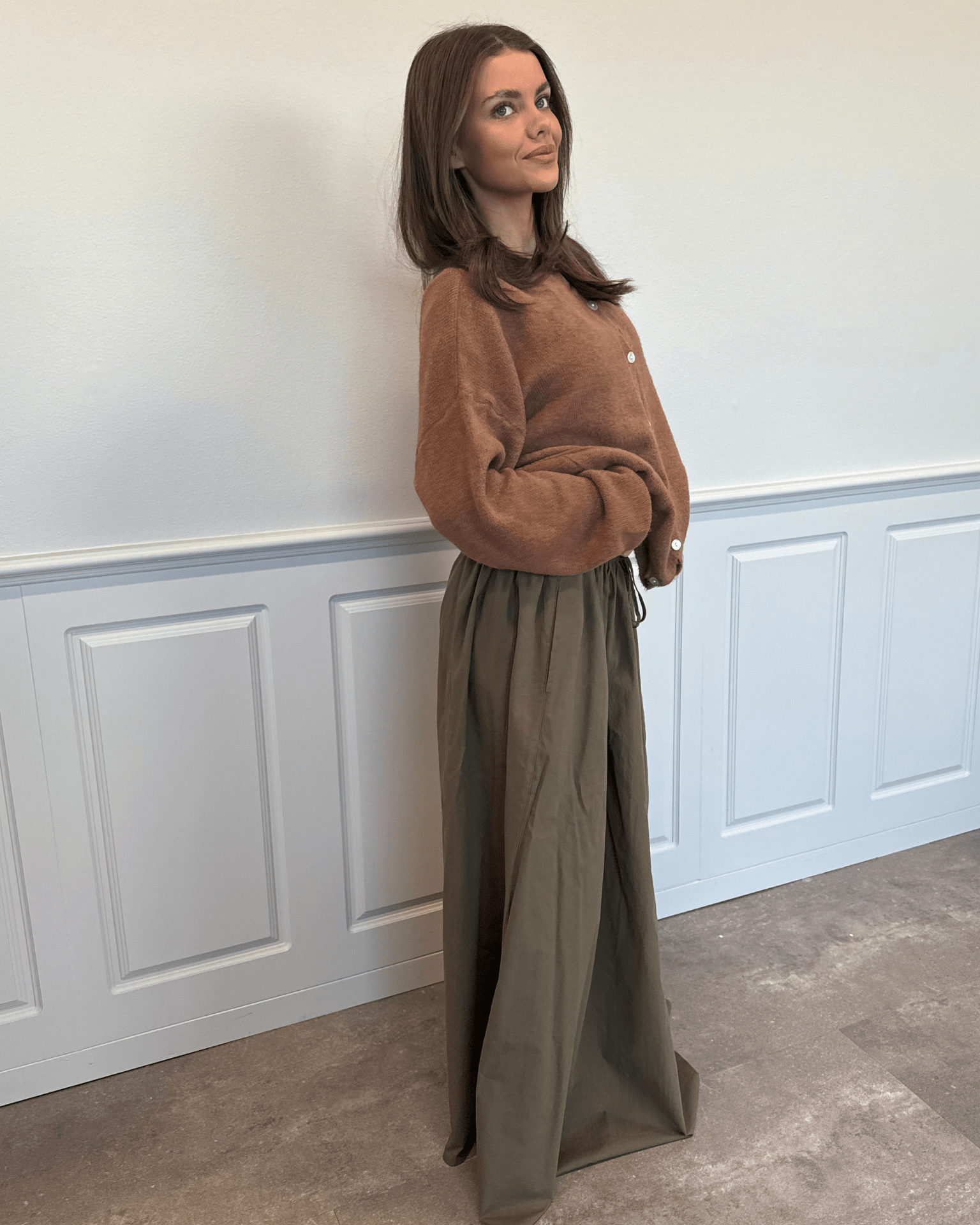 CARO MAXI SKIRT - ARMY