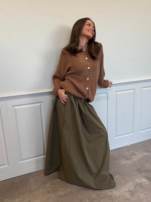 CARO MAXI SKIRT - ARMY