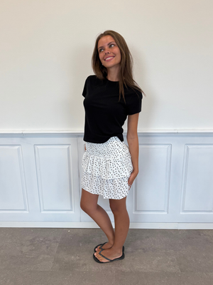 MILLA RUFFLE SKIRT/TOP - WHITE DOT