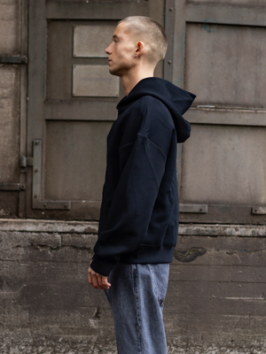 ASH SCUBA ZIP HOODIE - BLACK