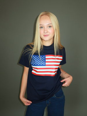 US FLAG T-SHIRT - NAVY