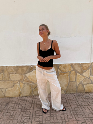 FLORA HØR-BUKSER - SAND