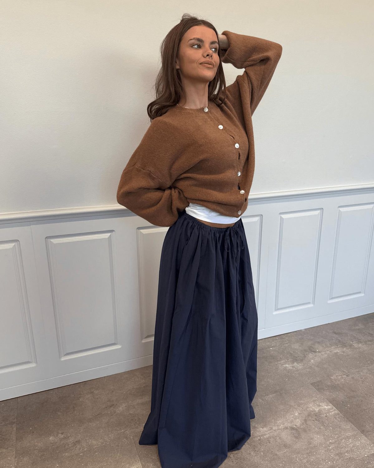 CARO MAXI SKIRT - DARK NAVY