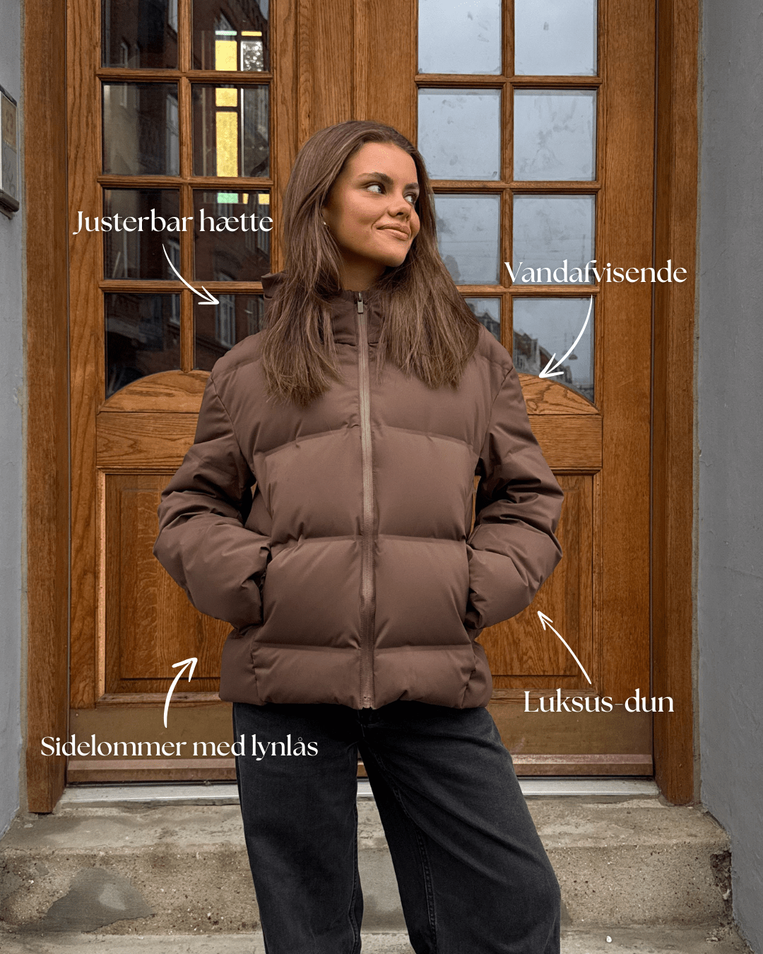 ISA DOWN JACKET - BROWN