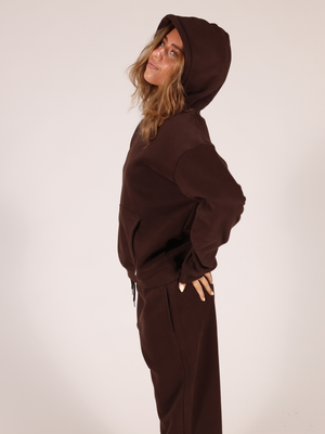 OVERSIZED HOODIE - BROWN