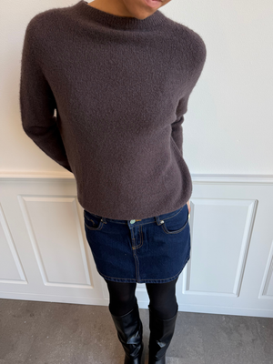 ESTHER DENIM MINI SKIRT - DARK BLUE