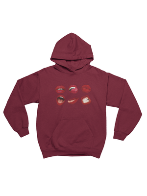 MOUTHS HOODIE - BORDEAUX