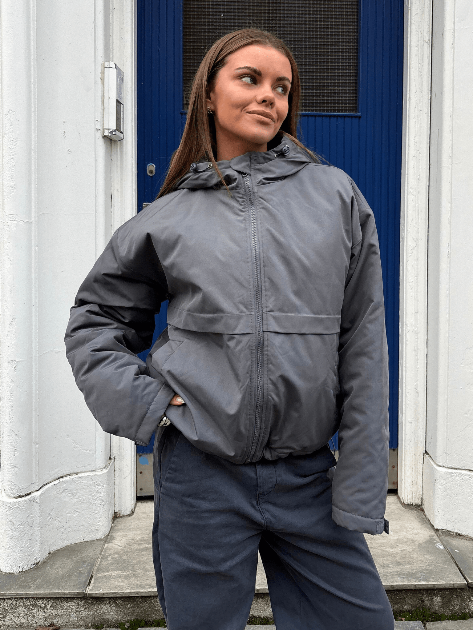 JUNO JACKE - DUNKELGRAU