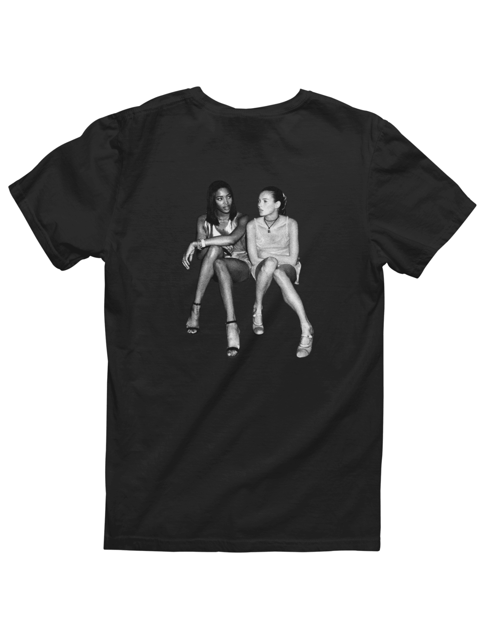 SUPERMODELS UNISEX-T-SHIRT (Rückenaufdruck) - SCHWARZ