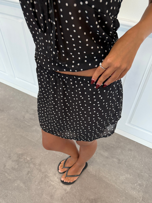 DONNA MINI SKIRT - BLACK DOT