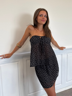 DONNA MINI SKIRT - BLACK DOT
