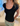 THEA KORTÆRMET T-SHIRT - BLACK