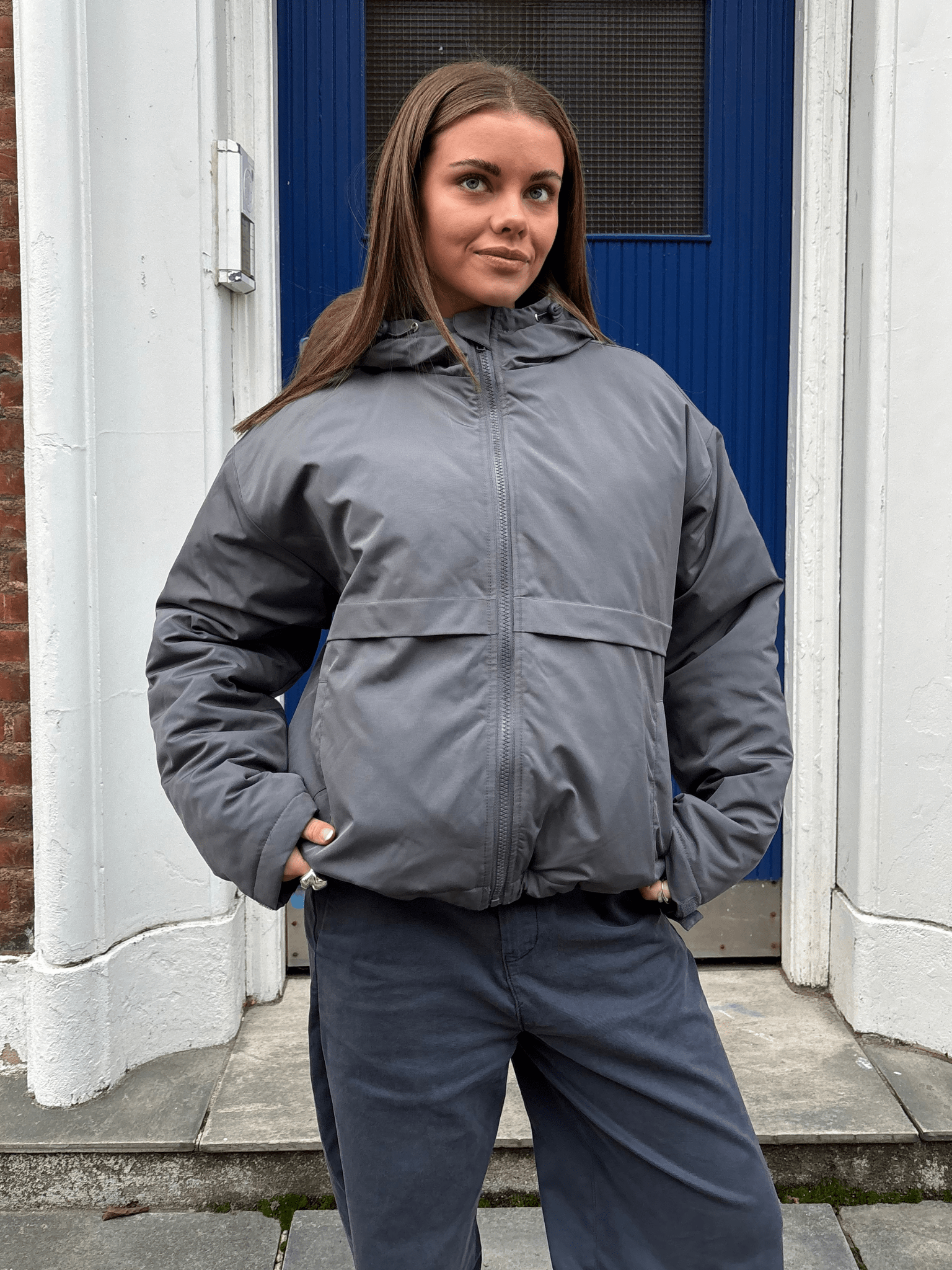 JUNO JACKE - DUNKELGRAU