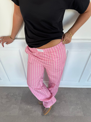 COPENHAGEN PANTS - LT PINK / OFFWHITE