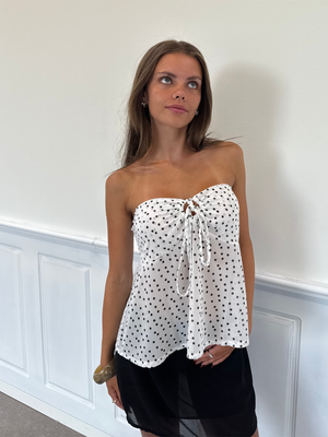 MOANA TOP - WHITE DOTS