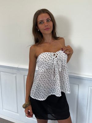 MOANA TOP - WHITE DOTS