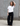 BELLA SUIT PANT - BLACK STRIPE