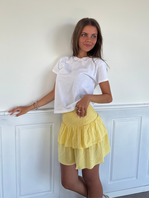 MILLA RUFFLE SKIRT - BUTTER YELLOW