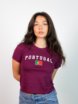 PORTUGAL, BABY TEE - BORDEAUX