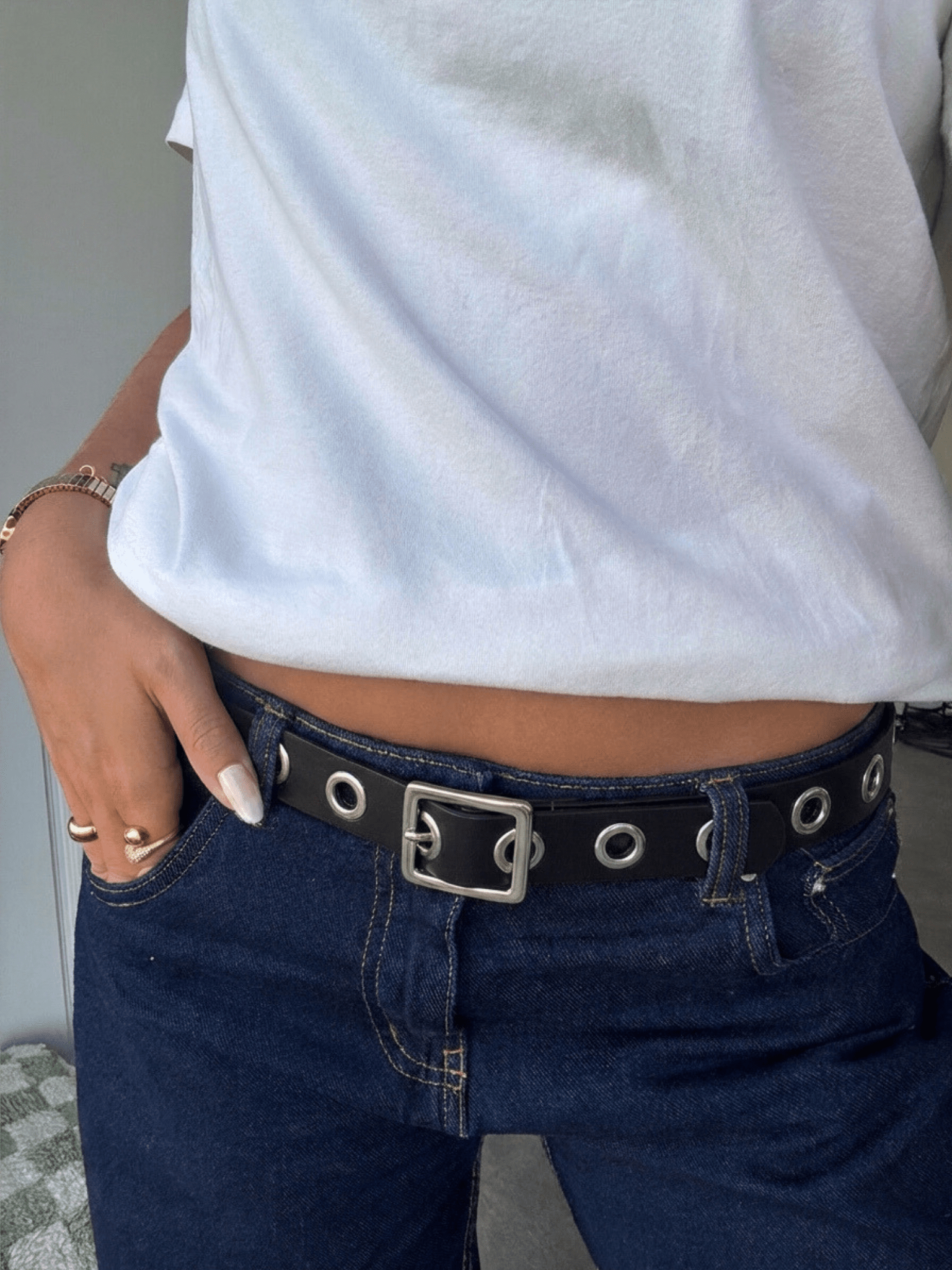 EJA JEANS BÆLTE  - BLACK