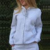 FRUIT HOODIE M/ LYNLÅS- GRÅ