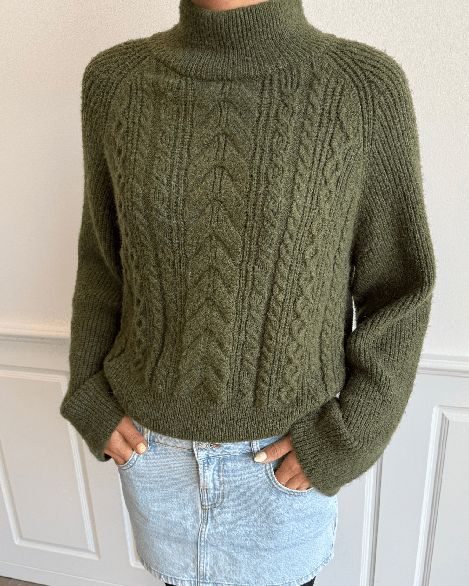 THERESA ZICKSTRICKWASCHE - GRÜN