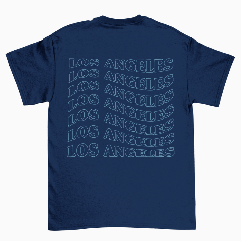 LOS ANGELES TEE (rygprint) - NAVY