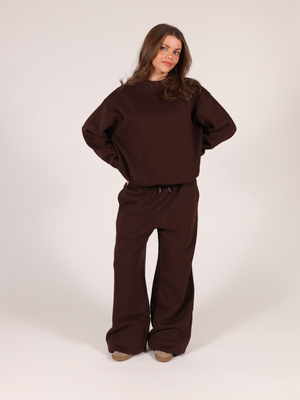 OVERSIZED SWEATSHIRT - BROWN