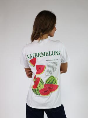 WATERMELONS (rygprint) T-SHIRT - HVID