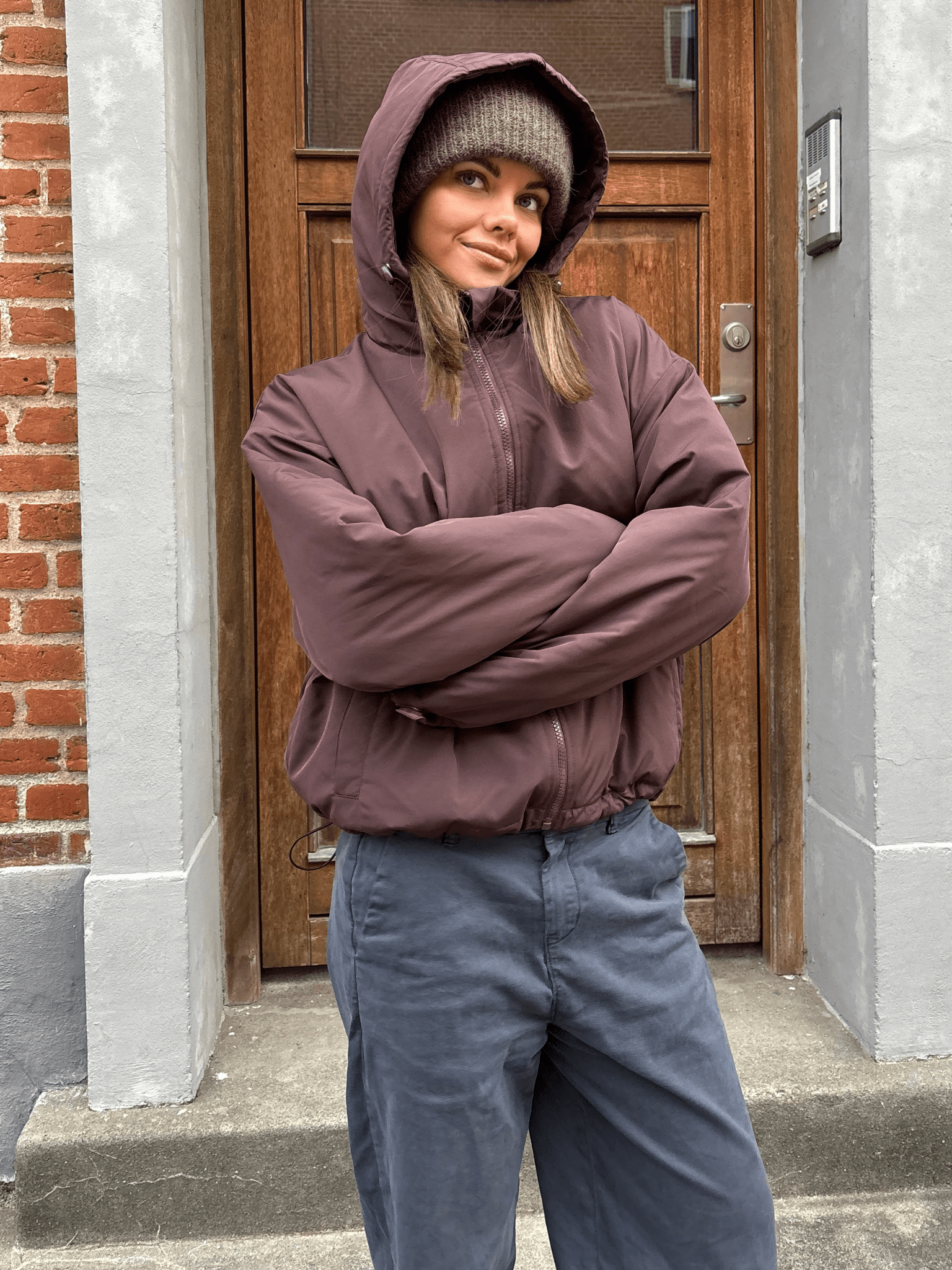 JUNO JACKE - BRAUN