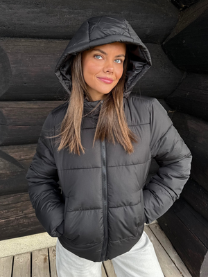BEE PUFFER JACKET - BLACK