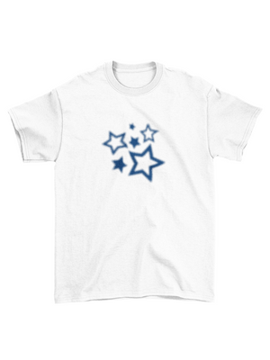 PIXEL STARS BABY TEE - HVID