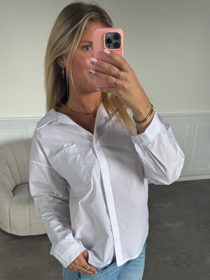 ELLE OVERSIZE SKJORTE - HVID