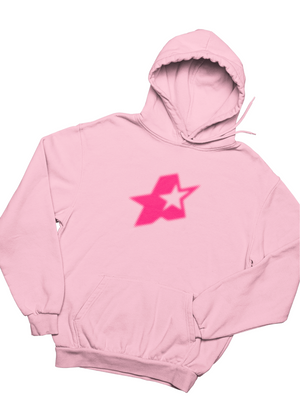 SHOOTING STAR HOODIE - LYSERØD