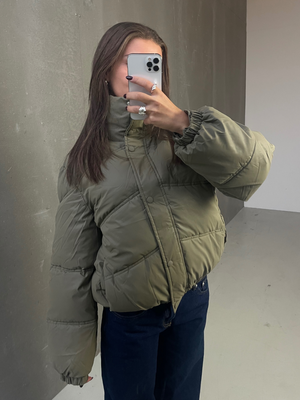 ALFRIDA PUFFER JAKKE - KHAKI